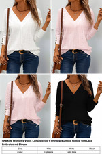 SHEKINI Womens Casual V Neck