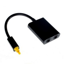 For Toslink 1 to 2 Splitter Optical Fiber Converter Adapter Cable Digital Audio