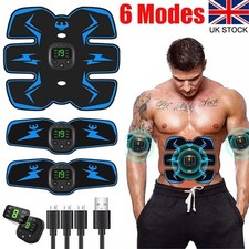 Rechargeable EMS Abdominal Muscle Stimulator ABS Trainer Toner Fitness Belt