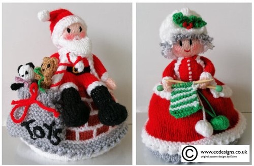 Santa mrs claus - topsy, turvy