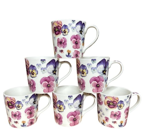 Floral large mugs - 6,