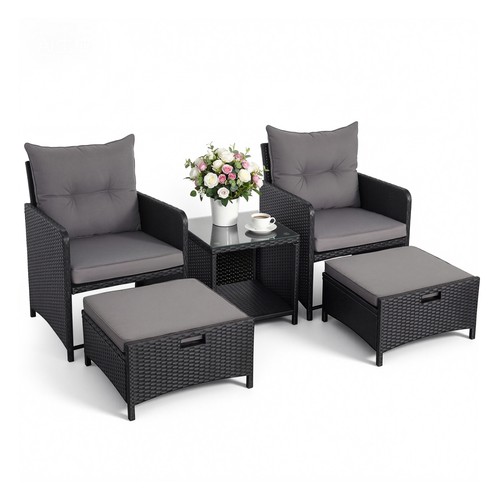 5pcs rattan garden furniture - 5pcs,