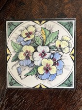 Vintage Tile, Good Condition With Flowers