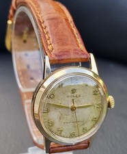 Vintage Gents Rolex 9ct Gold Manual Watch c1954, 30mm Working, Inscription.