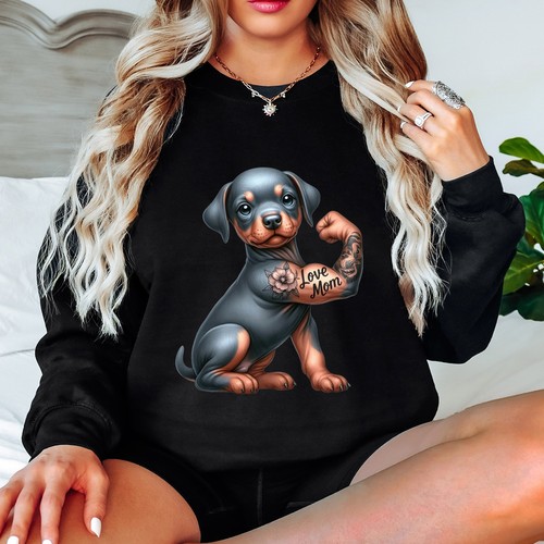 Love mom doberman - mom, puppy