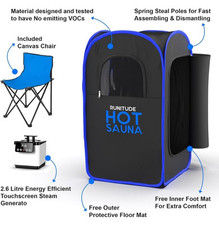 Runitude Portable Sauna Steam Tent | Full Size Home Personal Sauna Steam Detox