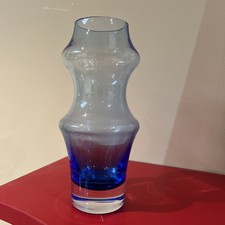 Dartington Blue Glass Vase