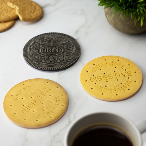 Biscuit coaster round printed - round,