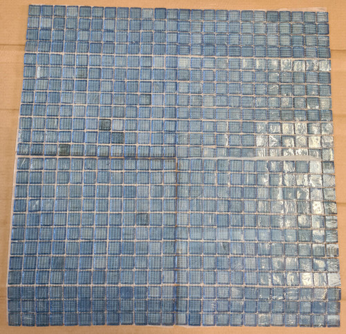 Clear blue glass mosaic - clear,