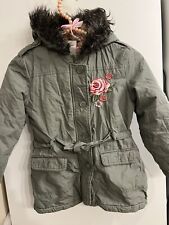 Girl’s Khaki Green E-vie Angel Winter Coat Size 6-7 Years