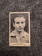 STANLEY MATTHEWS BLACKPOOL HAND-SIGNED 1954 A&BC CHEWING GUM ALL SPORTS CARD    
