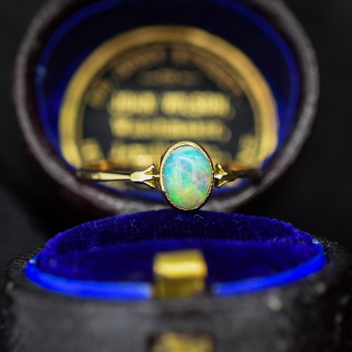 Antique colourful natural opal - antique,
