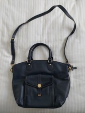 Ladies Navy Hand Bag Jasper Conran Detachable Shoulder Strap Exterior Pocket