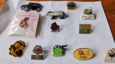 12 Metal Pin Badges