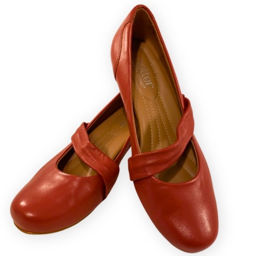 Hotter red leather slip - slip, on