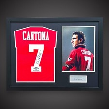 Eric Cantona Manchester United Hand Signed Framed Shirt And Photo £399 With COA