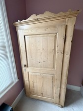 Vintage pine cupboard with - cupboard,