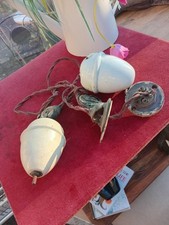 Vintage Ceramic/Porcelain Acorns Rise & Fall Balance Light Fitting