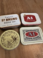 Tobacco Tins Vintage Job Lot x 4 St Bruno / Churchmans /Ringers /Balkan Sobranie