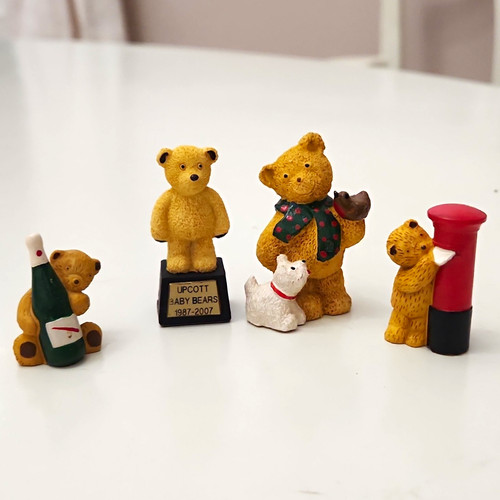 Set mini teddy figurines - teddy,