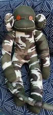 Camouflage Sock Monkey. Hand