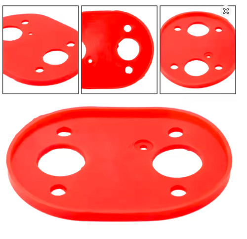 Red silicone rubber gasket - rubber,