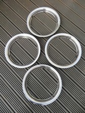 Vintage Original 4 Chrome MGB Wheel Trims 13 -15 Inch