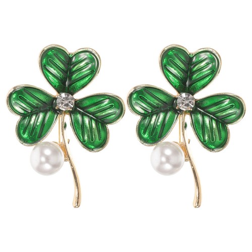 2pcs shamrock brooch - 2pcs, women