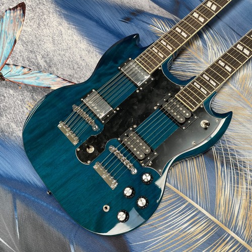 Blue double neck electric - double,