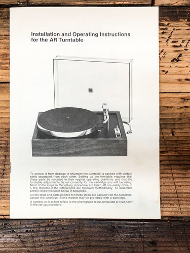Acoustic research turntable - acoustic,
