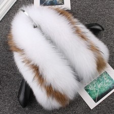 Women Real Fox Fur Collar Winter Neck Warm Natural Fox Fur Scarf Luxury Scarves