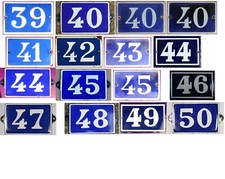Old blue French house number - thousands of vintage steel enamel examples listed