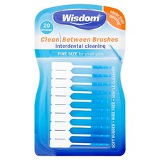 Wisdom Clean Between Interdental Brushes Blue Fine (20 per pack)
