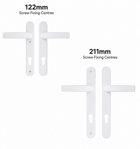 Upvc door handle white - handle, sprung