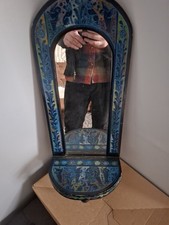 Vintage Wall Shelf With Mirror Moroccan Style