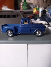 Kinsmart Chevy 1955 Stepside Pickup Truck With Pull Back And Go Wheels.