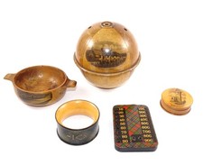 A collection of Victorian and early 20th century tartan ware and Mauchline ware