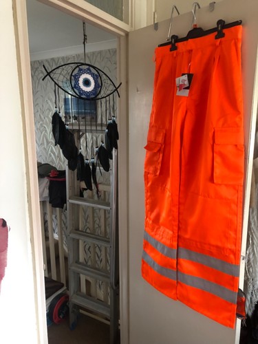 Mens orange vis - orange, cargo