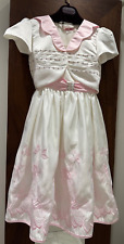 DRESS BN EMBROIDERED + BOLERO JACKET DESIGNER 8-10 yrs/ 140cm GIRLS VGC RRP £55