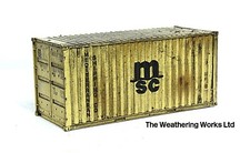 Bachmann 20ft MSC Shipping Container *PRO WEATHERED LOOK*