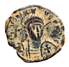 VF Honorius Follis Helmet Shield 403AD Genuine Roman Coin & Coin Wallet