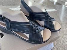 Ladies Clarks Black Leather