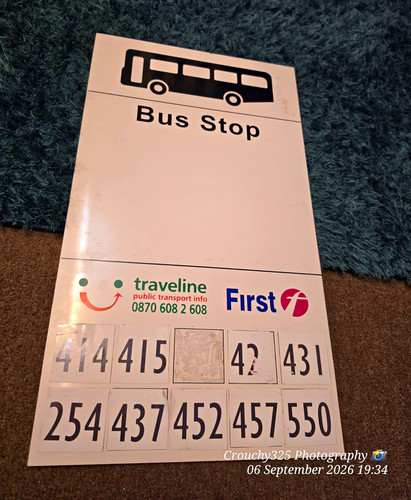 First traveline bus stop sign - traveline,