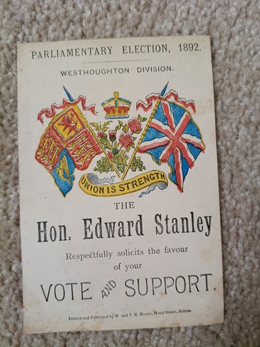 1892 westhoughton election hon - westhoughton,