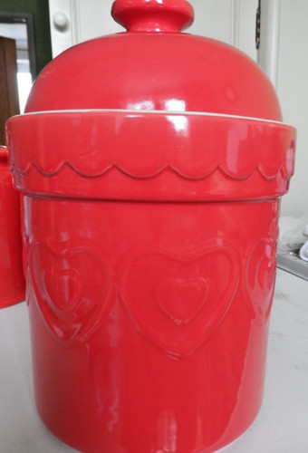 Large heavy red ceramic