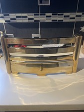 15'' Aviva Fire Fret - Brass Fireplace Front Freestanding Used Condition.