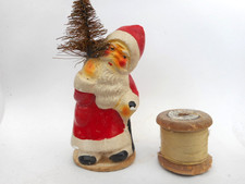 Vintage christmas large chalkware sana ..3 inches high..1950s