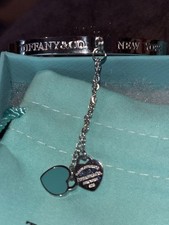 Tiffany Inspire Bangle Stainless Steel Silver Colour With Chain Heart Pendants