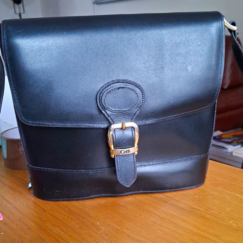 Celli black leather shoulder - celli,