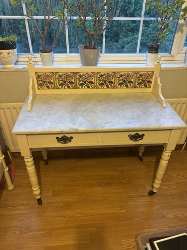 Wooden antique washstand white - washstand,